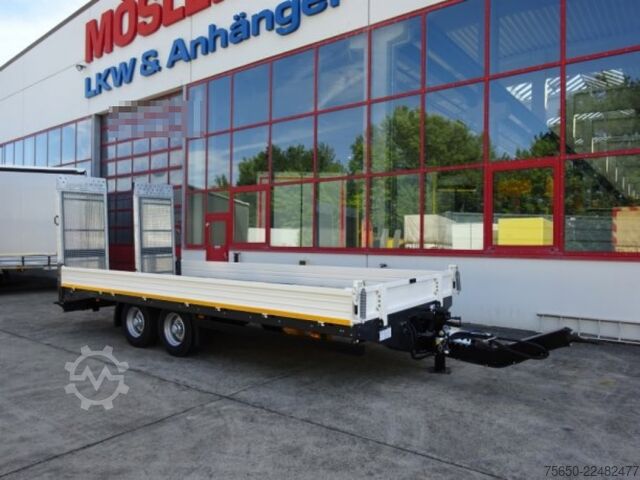 Low loader trailer Möslein TTT 11 5,2 BR Weiß  Neuer Tandemtieflader mit Breiten Rampen