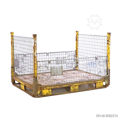 Used Mesh Container stackable and foldable 1 flap at 2 long sides, L: 1605, W: 1150, H: Kruizinga 98-5960GB