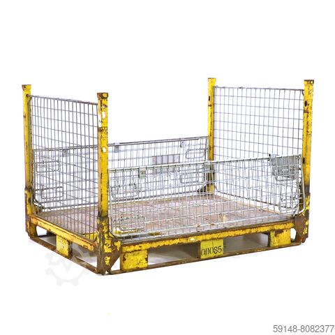 Used Mesh Container stackable and foldable B-quality, with damage, L: 1605, W: 1150, H: Kruizinga 98-5960GB-B