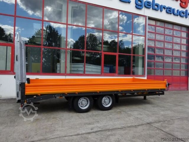 Low loader trailer Möslein TTT-11 6,20 Orange  Neuer Tandemtieflader