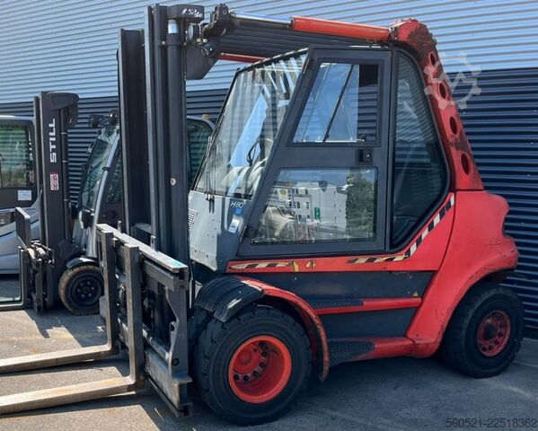 Diesel Forklift Linde H80D-02 Zinkenversteller + Duplex-Freisichtmast