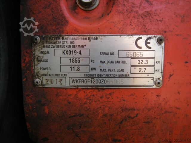 Minibagger Kubota KX019-4
