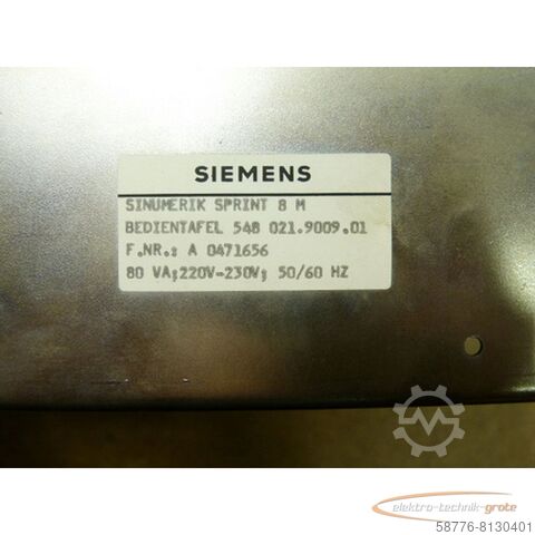Siemens Komponente Siemens 6FX1113-8AA00 = 548 021.9009.01 Gehäuse ohne Tafel