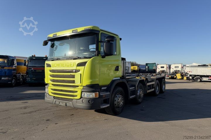 Roll-off tipper truck Scania G450 CB 8x4 Trösch / Swiss-Vehicle