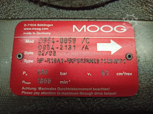 Hydraulic power unit Wagener Moog D954-0059
