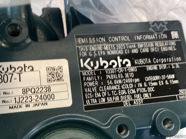 Engine Kubota V3307Cr-T. Brand new and complete. Tier 4 EPA a...
