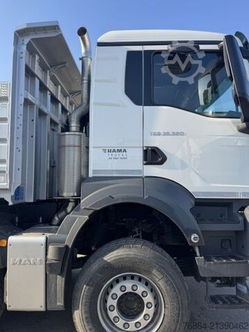 Three-sided tipper truck MAN TGS 35.520 3-SEITENKIPPER, 8X4,  MEILLER-GESTEINSKIPPER, RETARDER