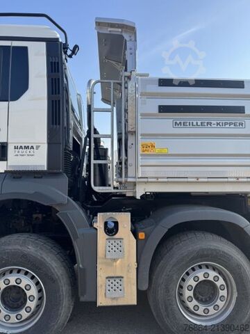 Three-sided tipper truck MAN TGS 35.520 3-SEITENKIPPER, 8X4,  MEILLER-GESTEINSKIPPER, RETARDER