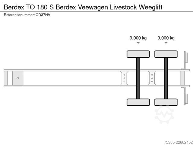 Cattle transport Berdex TO 180 S Berdex Veewagen Livestock Weeglift