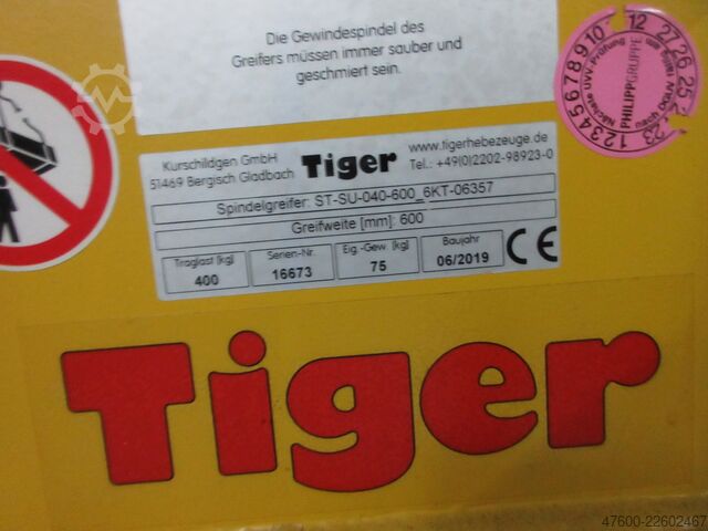 Greifer mit Handrad Sechskantkontur Tiger Hebezeuge Kurtschildgen NL400KG Spindelgreifer ST-SU-040-600_6KT-06357