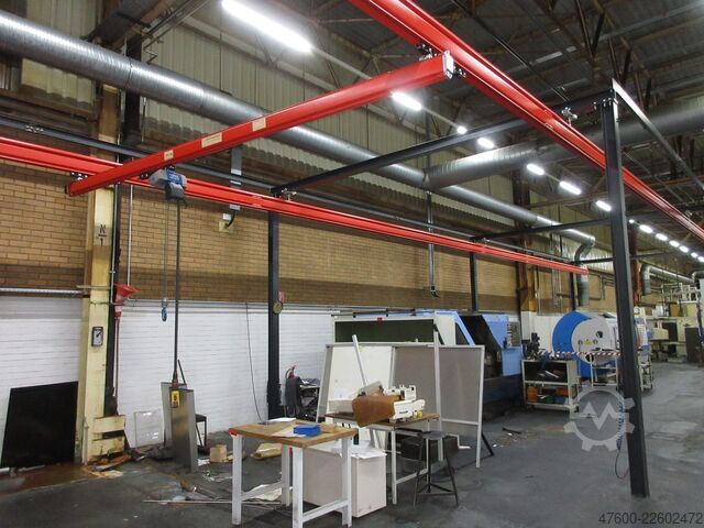 Kranhimmel Kran Hallenkran Kranbahn Demag Portalkran KBK2-H Stahlbau 500KG Abus 500KG Kettenzug + Stahlbau