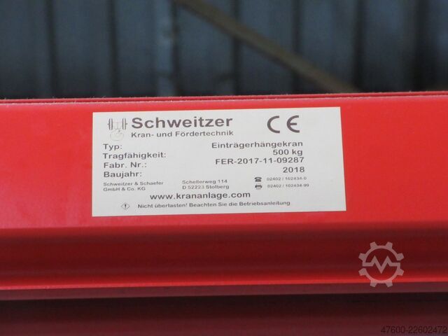 Kranhimmel Kran Hallenkran Kranbahn Demag Portalkran KBK2-H Stahlbau 500KG Abus 500KG Kettenzug + Stahlbau