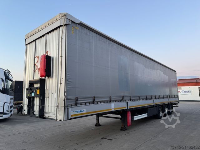 Open semitrailer with tarp Tirsan TIRSAN *  * BORDWÄNDE * HUBDACH *
