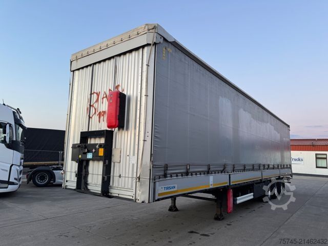 Open semitrailer with tarp Tirsan TIRSAN *  * BORDWÄNDE * HUBDACH *