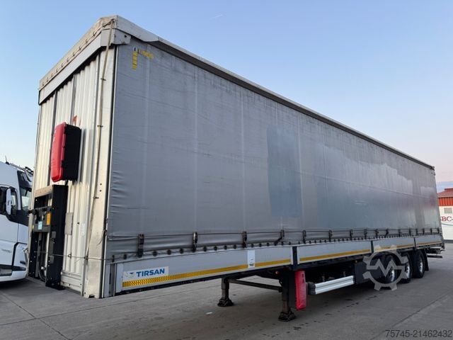 Open semitrailer with tarp Tirsan TIRSAN *  * BORDWÄNDE * HUBDACH *