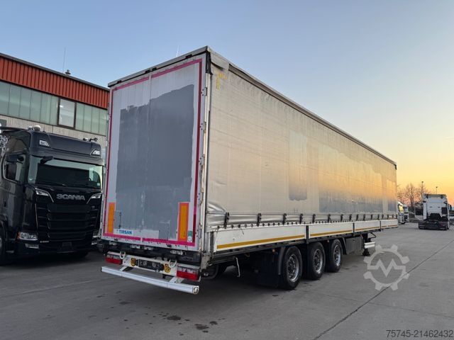 Open semitrailer with tarp Tirsan TIRSAN *  * BORDWÄNDE * HUBDACH *