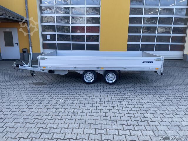 Dreiseitenkipper Anhänger Saris PL 406 204 2700 + Schienen 406cm x 204cm