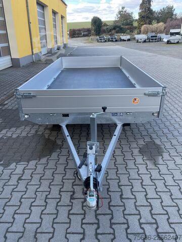 Dreiseitenkipper Anhänger Saris PL 406 204 2700 + Schienen 406cm x 204cm