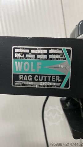 Lappenschneider Wolf Wolf RAG CUTTER ZAD Z97260