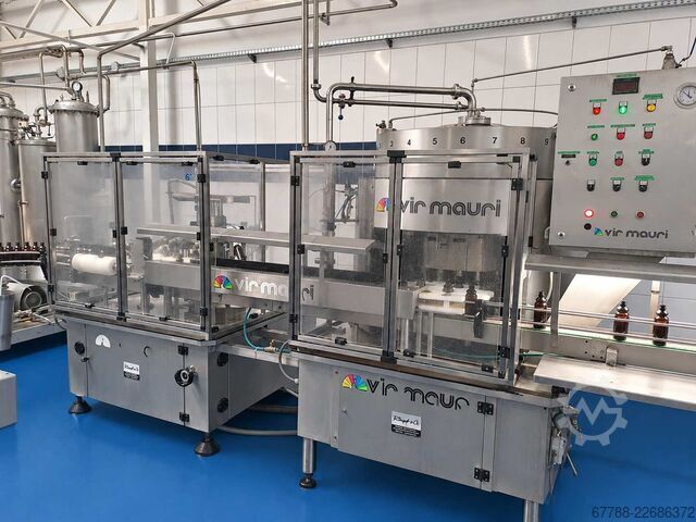 Beverage filling machine with labelling unit VIR MAURI 9-24-1 / 3000 bph