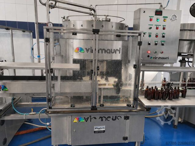 Beverage filling machine with labelling unit VIR MAURI 9-24-1 / 3000 bph
