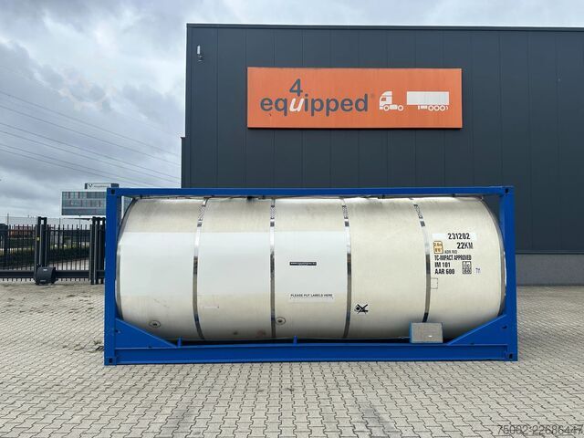 Tank container Van Hool 20FT ISO / 23.000L /  PORTABLE T11 / 22KM  / va...