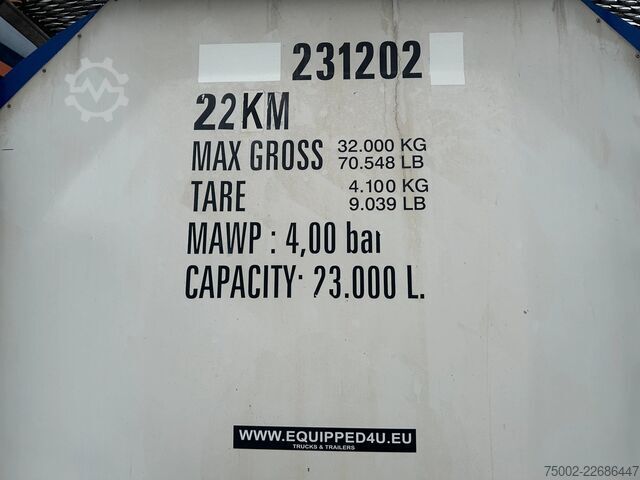Tankcontainer Van Hool 20FT ISO / 23.000L /  PORTABLE T11 / 22KM  / va...