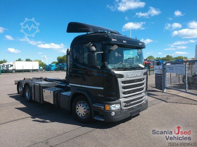 Roll-off tipper truck Scania G 410 LB6x2*4MNA Meiller RK20.70