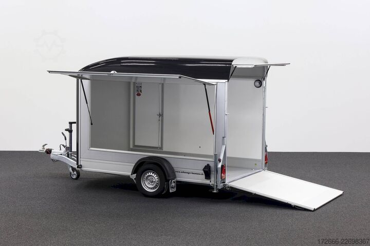 Box trailer Debon CHEVAL LIBERTE DEBON C400 WABENKERN ROADSTER SCHWARZ +SEITENKLAPPE LINKS +SEITENTÜR