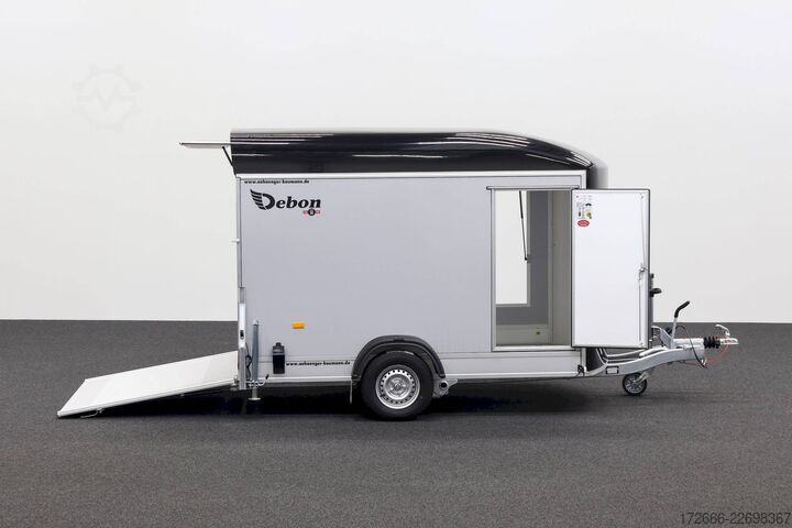 Box trailer Debon CHEVAL LIBERTE DEBON C400 WABENKERN ROADSTER SCHWARZ +SEITENKLAPPE LINKS +SEITENTÜR