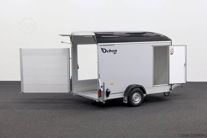 Box trailer Debon CHEVAL LIBERTE DEBON C400 WABENKERN ROADSTER SCHWARZ +SEITENKLAPPE LINKS +SEITENTÜR