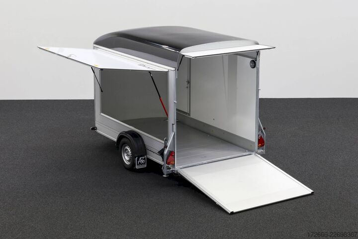 Box trailer Debon CHEVAL LIBERTE DEBON C400 WABENKERN ROADSTER SCHWARZ +SEITENKLAPPE LINKS +SEITENTÜR
