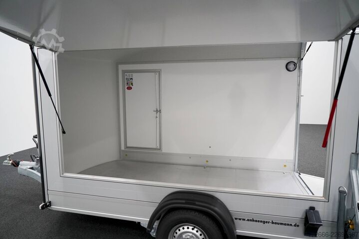 Box trailer Debon CHEVAL LIBERTE DEBON C400 WABENKERN ROADSTER SCHWARZ +SEITENKLAPPE LINKS +SEITENTÜR