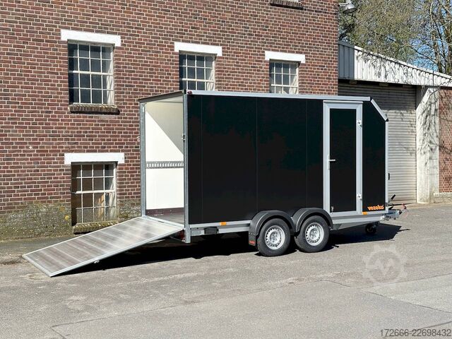 Box trailer Vezeko TK C 27.40 | BLACK | RAMPE | SEITENTÜR 405X184X205CM 2700KG AERO KOFFERANHÄNGER