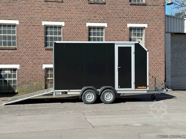 Box trailer Vezeko TK C 27.40 | BLACK | RAMPE | SEITENTÜR 405X184X205CM 2700KG AERO KOFFERANHÄNGER