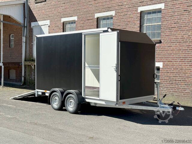 Box trailer Vezeko TK C 27.40 | BLACK | RAMPE | SEITENTÜR 405X184X205CM 2700KG AERO KOFFERANHÄNGER