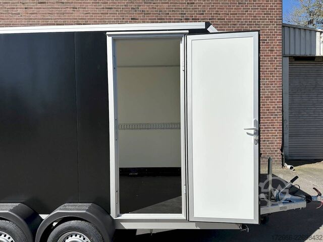 Box trailer Vezeko TK C 27.40 | BLACK | RAMPE | SEITENTÜR 405X184X205CM 2700KG AERO KOFFERANHÄNGER
