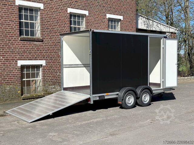 Box trailer Vezeko TK C 27.40 | BLACK | RAMPE | SEITENTÜR 405X184X205CM 2700KG AERO KOFFERANHÄNGER