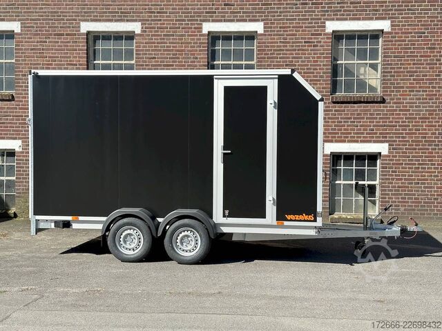 Box trailer Vezeko TK C 27.40 | BLACK | RAMPE | SEITENTÜR 405X184X205CM 2700KG AERO KOFFERANHÄNGER