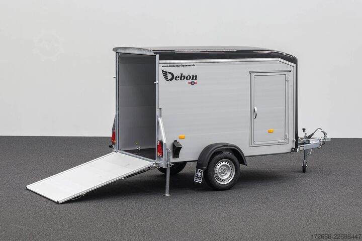 Box trailer Debon CHEVAL LIBERTE DEBON C255 V2 ALU 750 KG | SCHWARZ +SEITENTÜR
