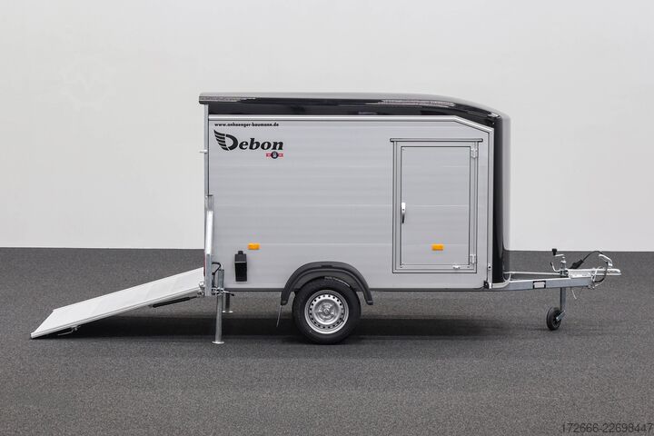 Box trailer Debon CHEVAL LIBERTE DEBON C255 V2 ALU 750 KG | SCHWARZ +SEITENTÜR