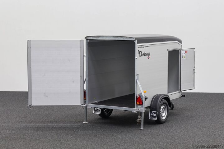Box trailer Debon CHEVAL LIBERTE DEBON C255 V2 ALU 750 KG | SCHWARZ +SEITENTÜR