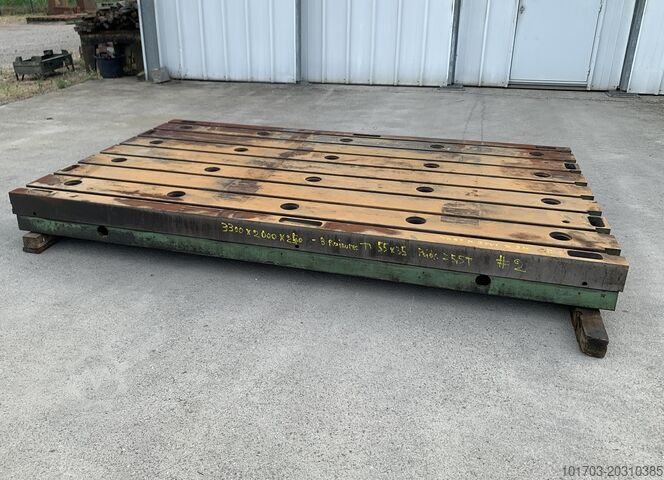 Gusseisenbett Taque fonte rainurée - Floor Plate 3300 x 2000 x 240 mm - No 2