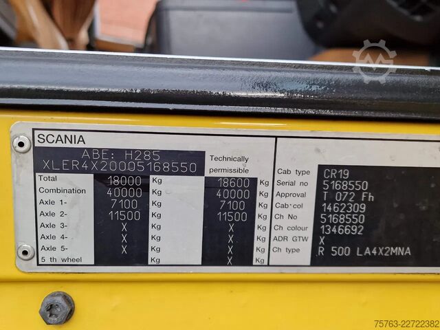 Standard-SZM Scania R500 V8 Topline 4x2 - Manual gearbox - Retarder...