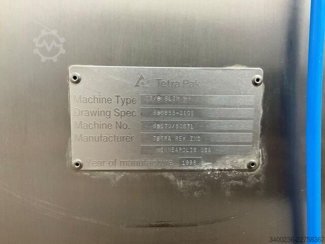 1998 Tetra pak TR/8 SLIM HH Aseptic filling machine Tetra Pak TR/8 SLIM HH