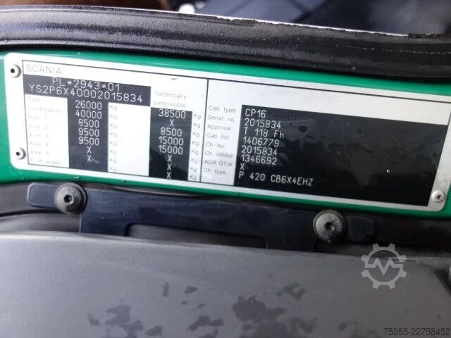 Heavy load Scania P420 6x4 steelsprings