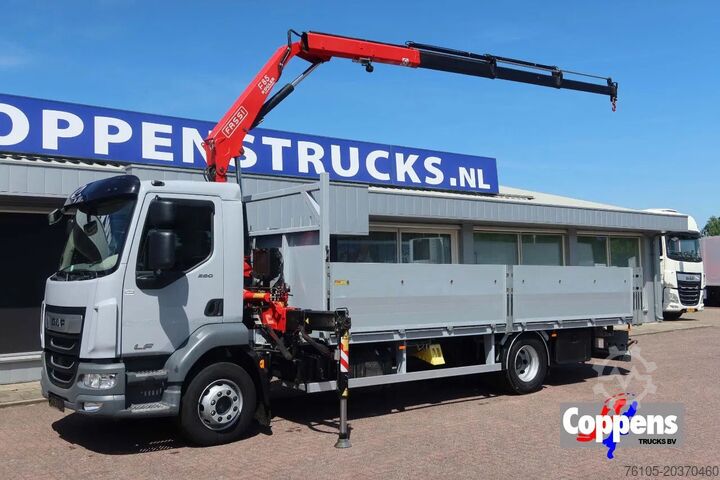 Ladepritsche DAF LF 260 FA Openwagen + Kraan Fassi F85 B023+ Rad...