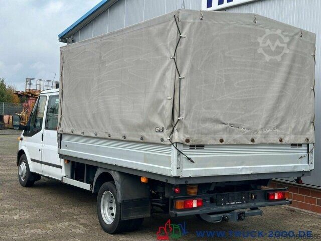 Transporter mit Pritsche & Plane Ford Transit FT 460 DoKa 7 Sitzer Nur 65.623KM 1.Hand