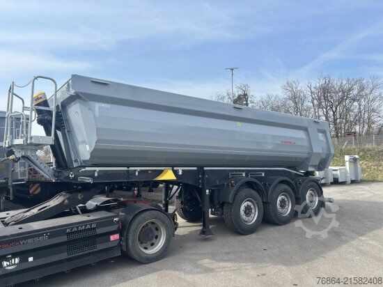 Kipper Auflieger SCHWARZMüLLER STAHLRUNDMULDE 25 M³, LIFTACHSE, ROLLPLANE, SAF ACHSEN,  SOFORT VERFüGBAR