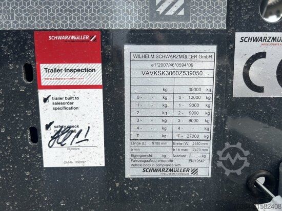 Kipper Auflieger SCHWARZMüLLER STAHLRUNDMULDE 25 M³, LIFTACHSE, ROLLPLANE, SAF ACHSEN,  SOFORT VERFüGBAR